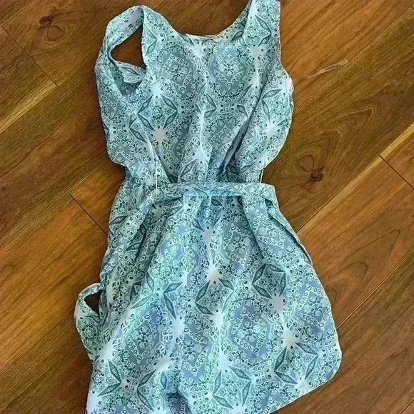 HAYDEN LA girl's bandana print belted romper in blue sz small - Picture 7 of 8